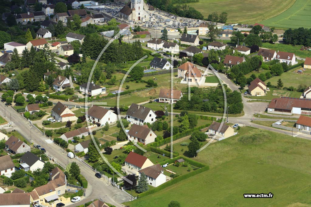 Photo arienne de Chablis (Faubourg Saint-Pierre)