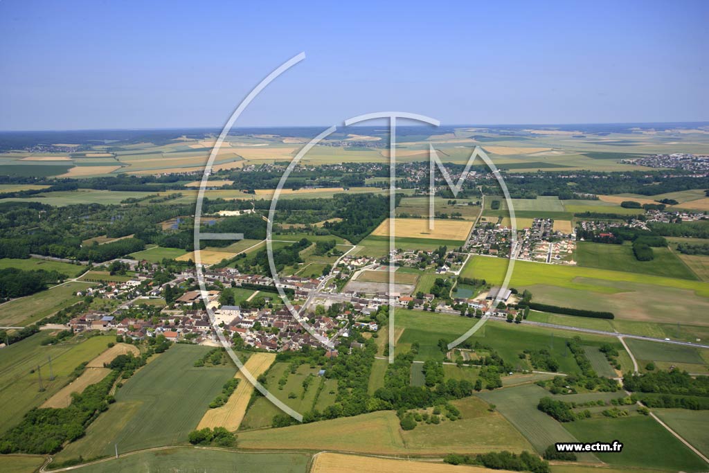 Photo arienne de pineau-les-Voves