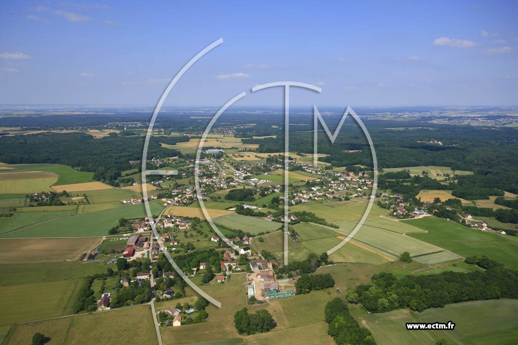 Photo arienne de Lindry (le Brau)
