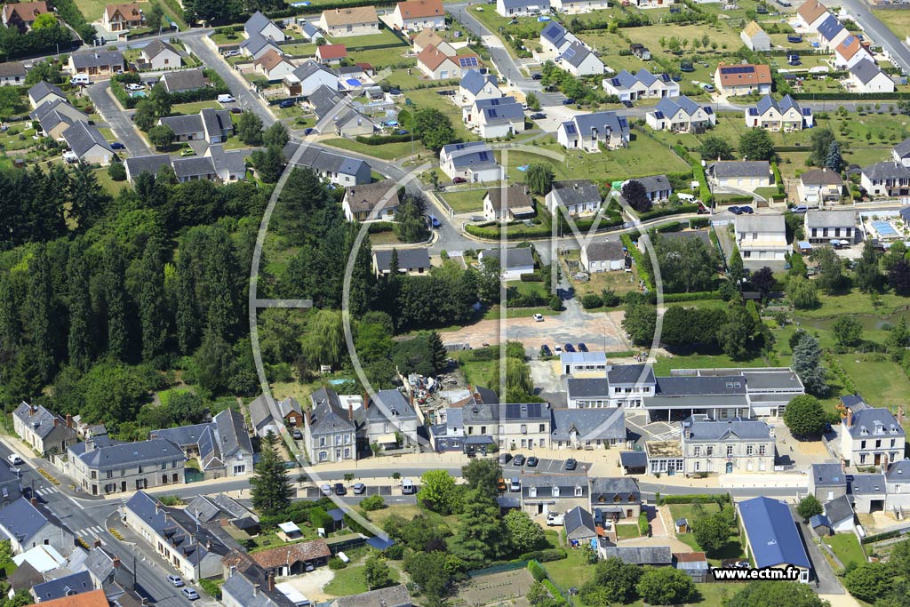 Photo arienne de Mazires-de-Touraine