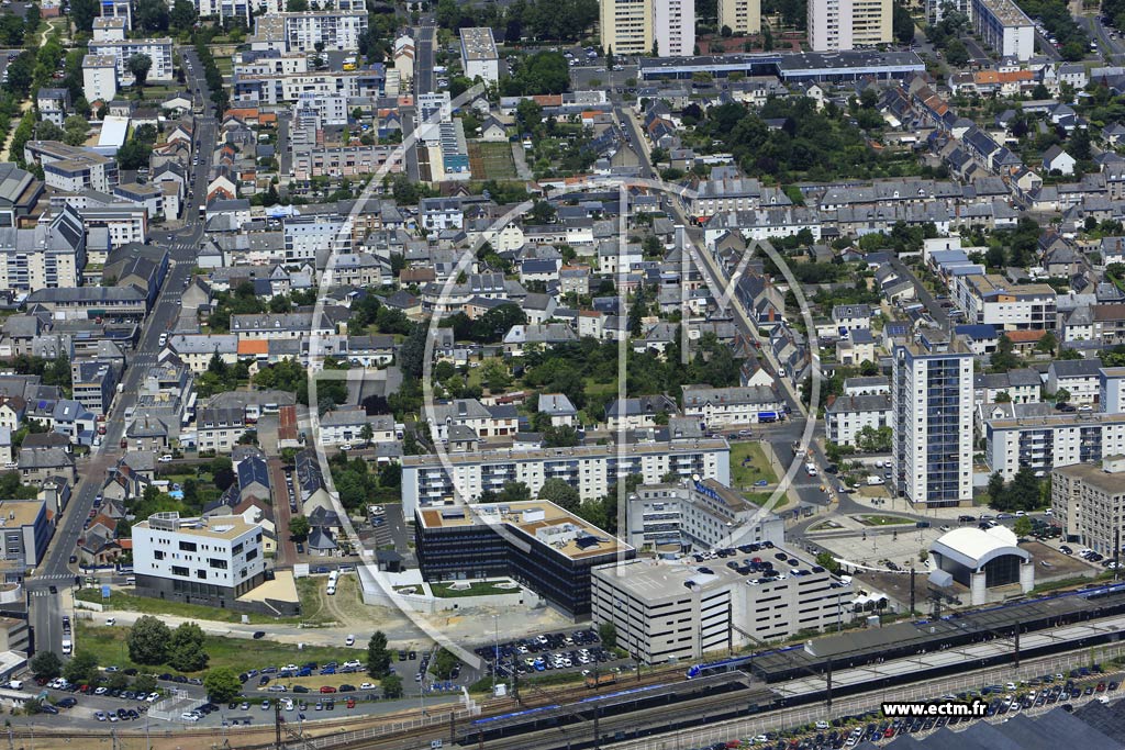 Photo arienne de Saint-Pierre-des-Corps (Quartier de la Gare)
