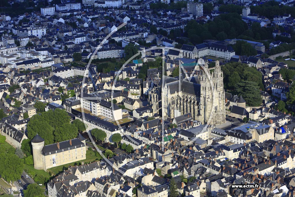 Photo arienne de Tours (Cathdrale)