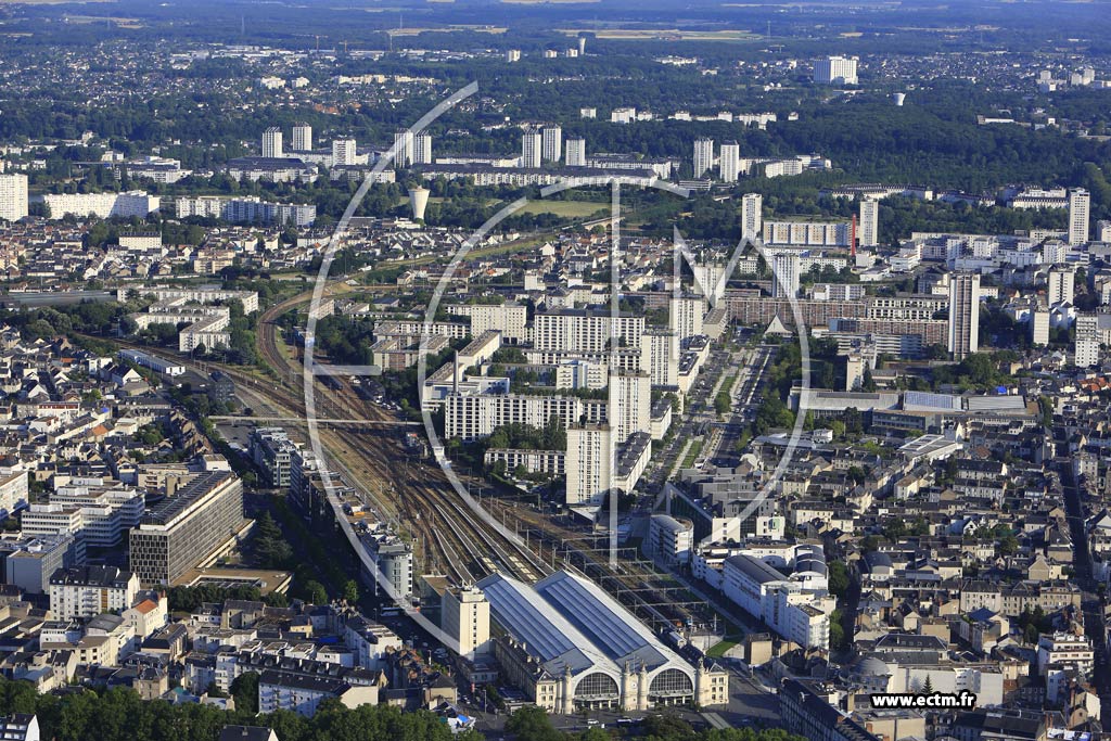 Photo arienne de Tours (Gare)