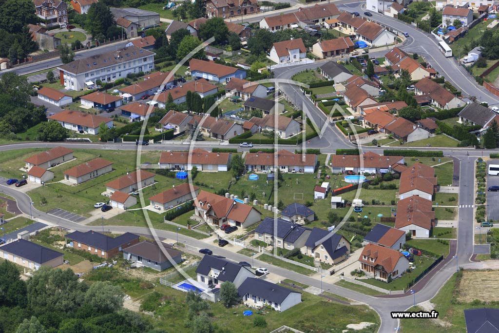 Photo arienne de Pargny-sur-Saulx (le Chemin de Cordier)