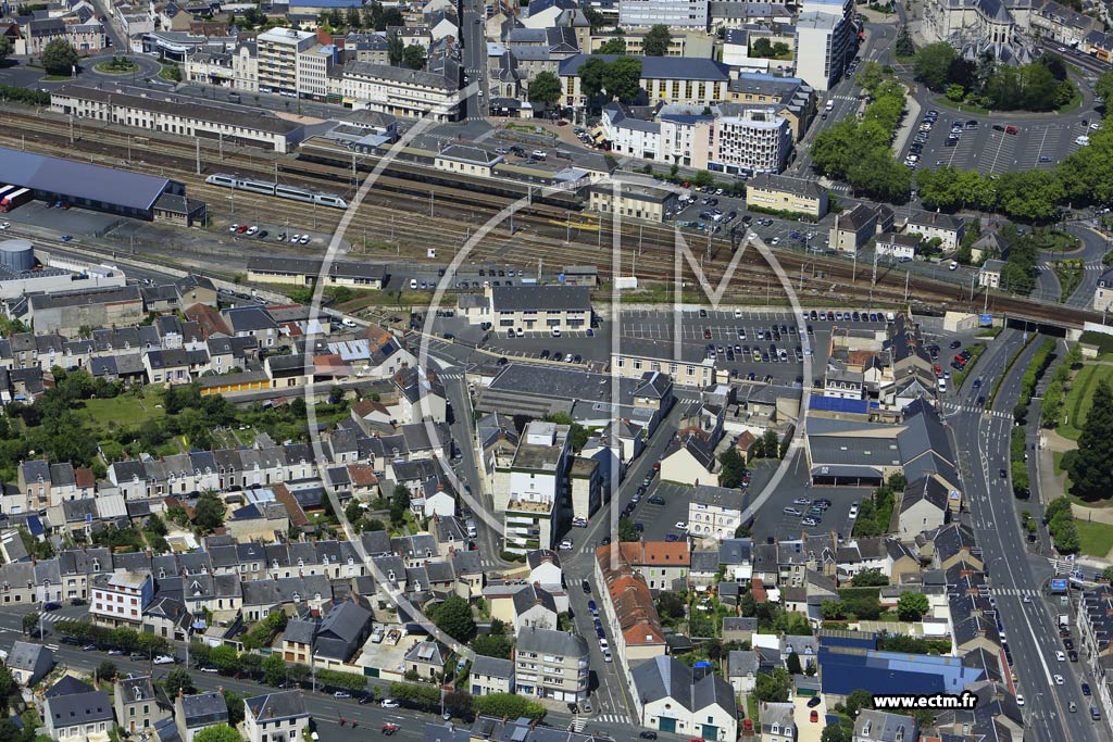 Photo arienne de Chteauroux (Quartier de la Gare)