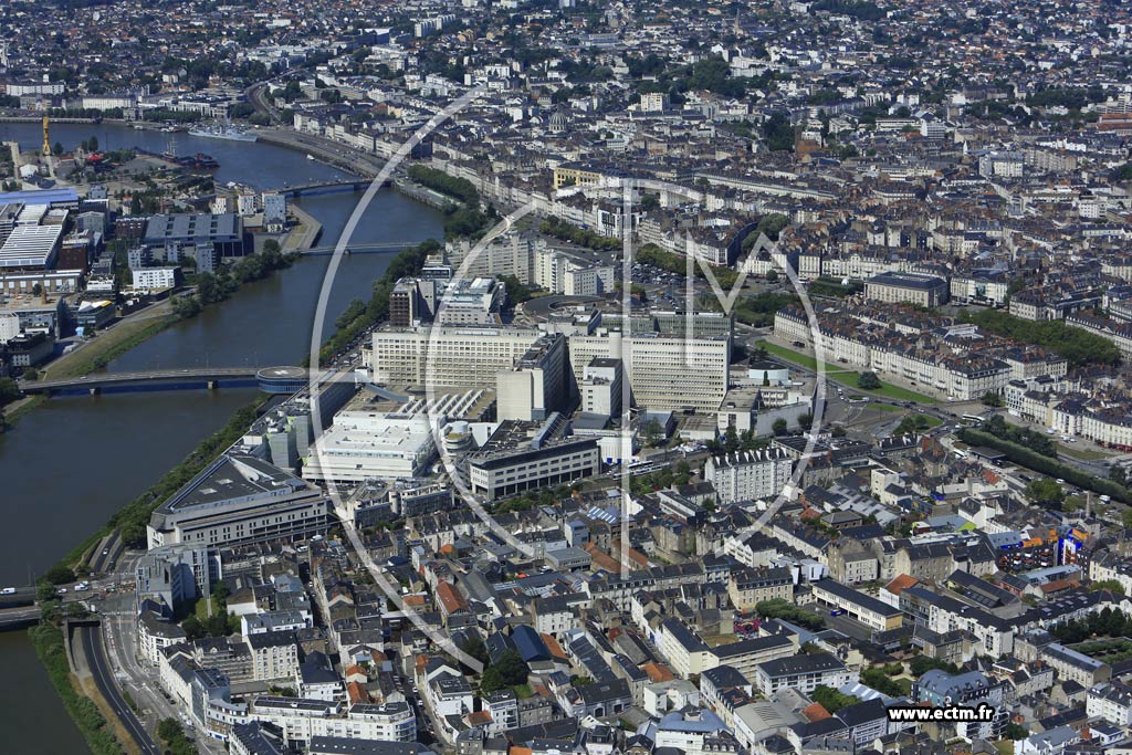 Photo arienne de Nantes (Gloriette - Feydeau)