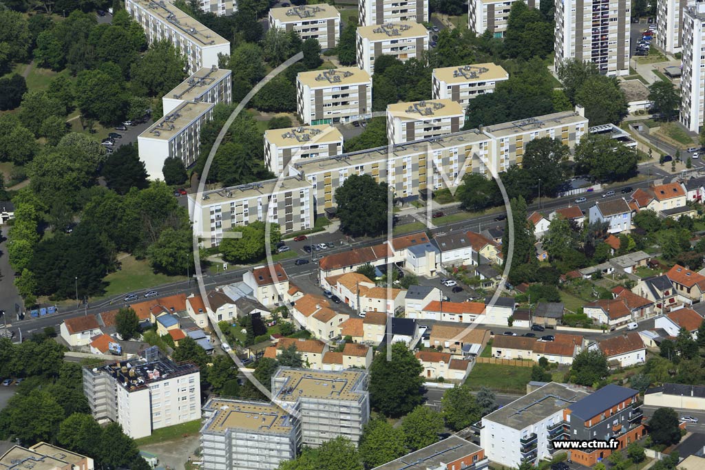 Photo arienne de Nantes (la Beaujoire)