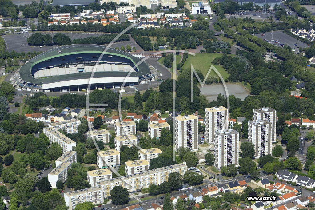 Photo arienne de Nantes (la Beaujoire)