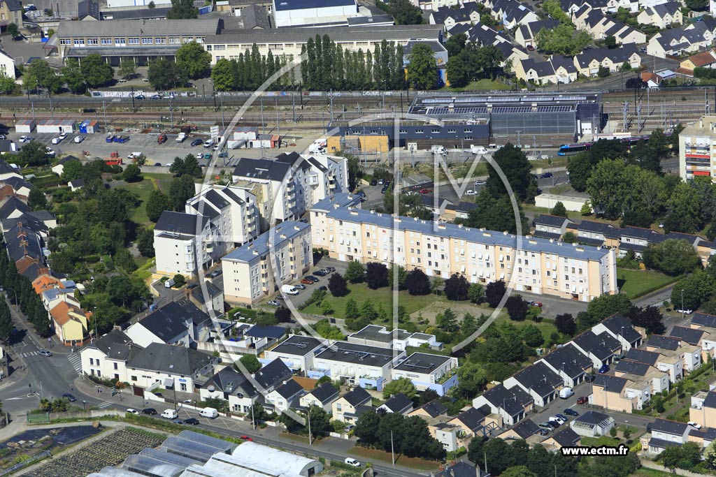 Photo arienne de Nantes (le Landreau)
