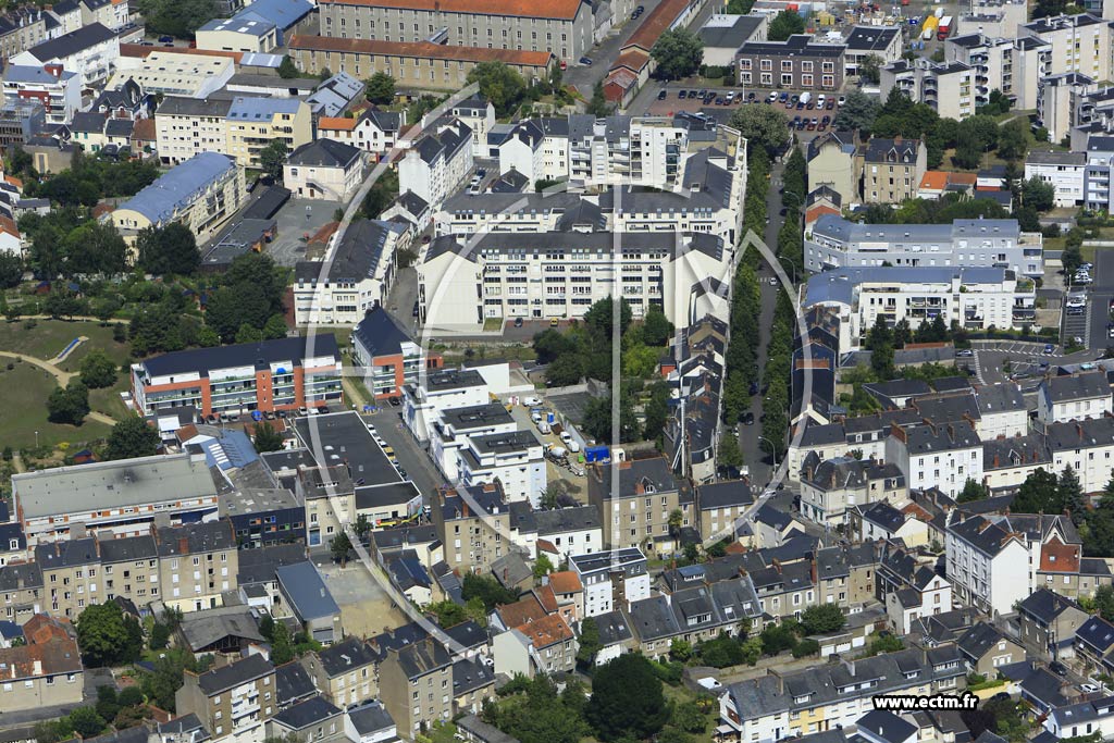 Photo arienne de Nantes (Quartier de la Caserne Lamoricire)
