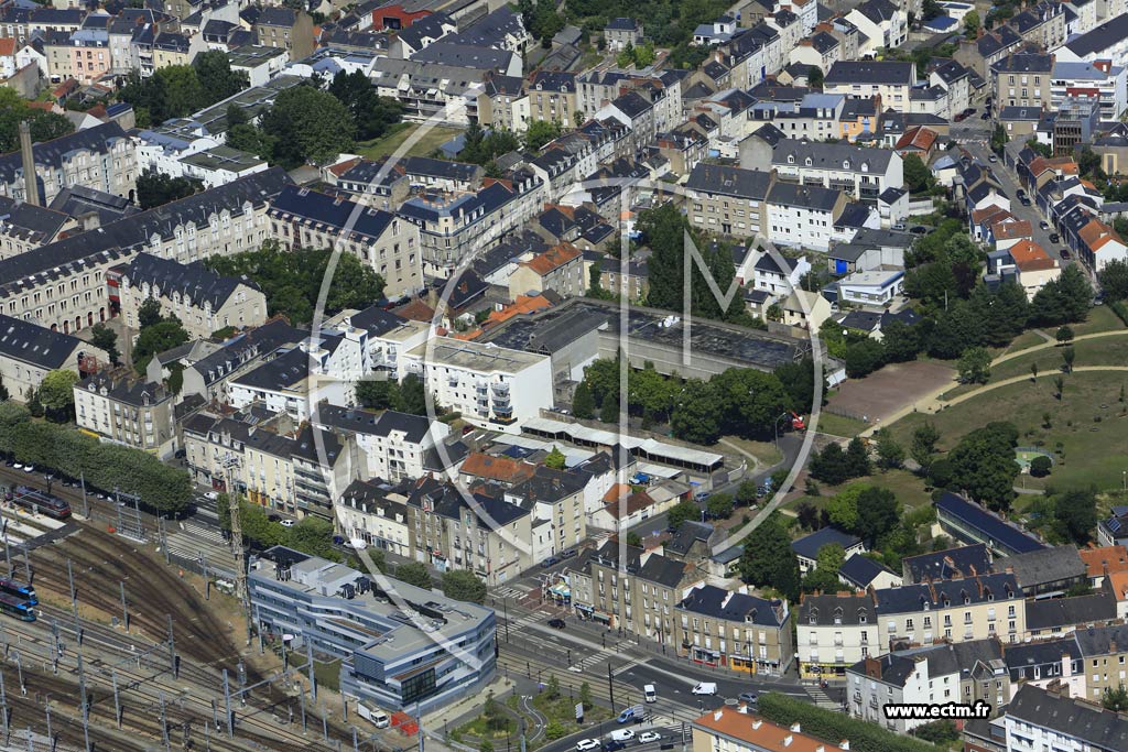 Photo arienne de Nantes (Quartier de la Caserne Lamoricire)