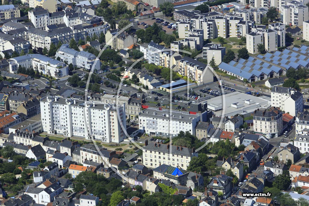 Photo arienne de Nantes (Quartier de la Caserne Lamoricire)