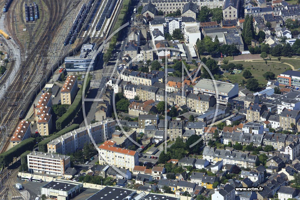Photo arienne de Nantes (Quartier de la Caserne Lamoricire)