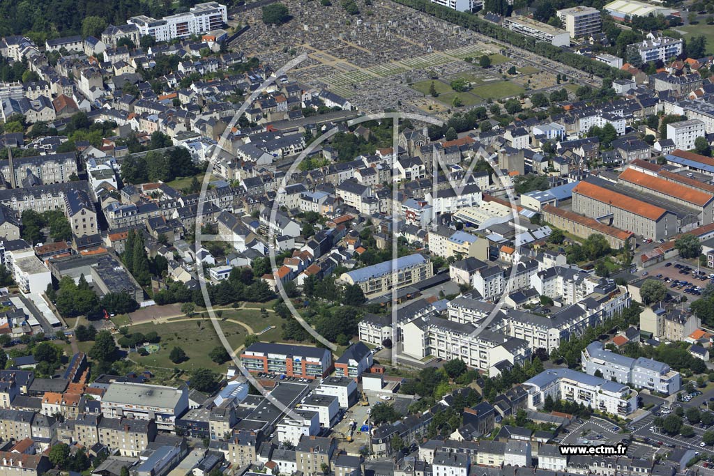 Photo arienne de Nantes (Quartier de la Caserne Lamoricire)