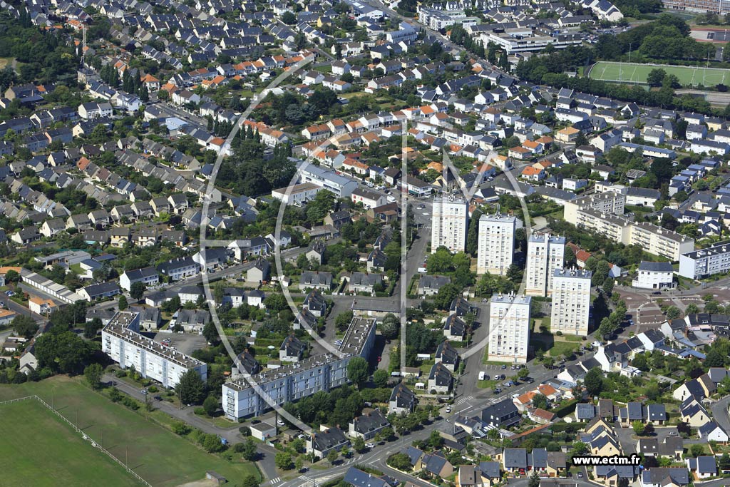 Photo arienne de Nantes (Vieux Doulon)