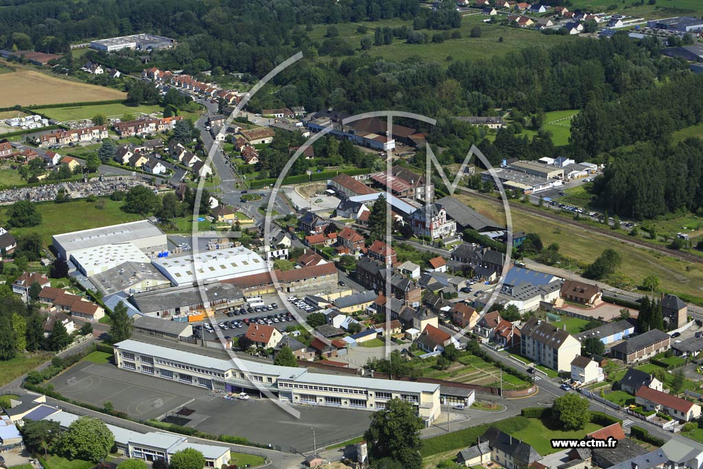 Photo arienne de Blangy-sur-Bresle (Quartier de la Gare)
