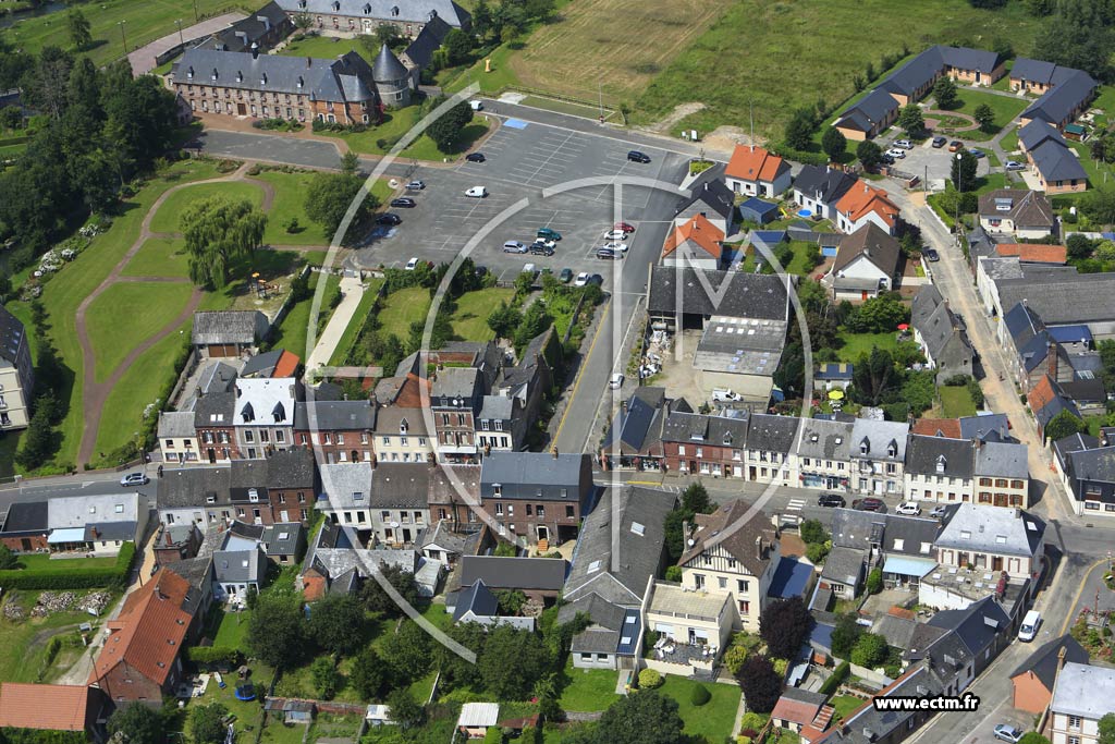 Photo arienne de Criel-sur-Mer (Quartier du Manoir de Branon)