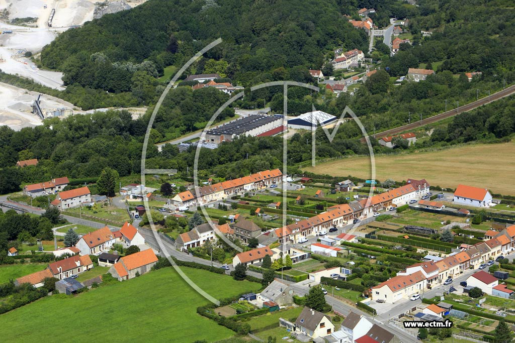 Photo arienne de Rinxent (les Corons)