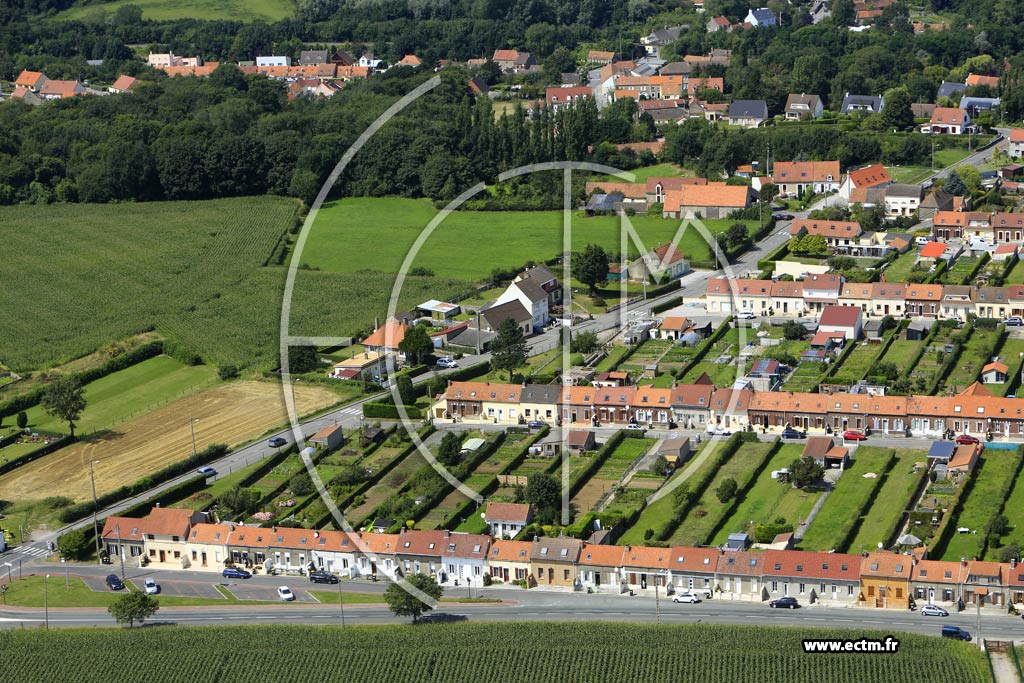 Photo arienne de Rinxent (les Corons)