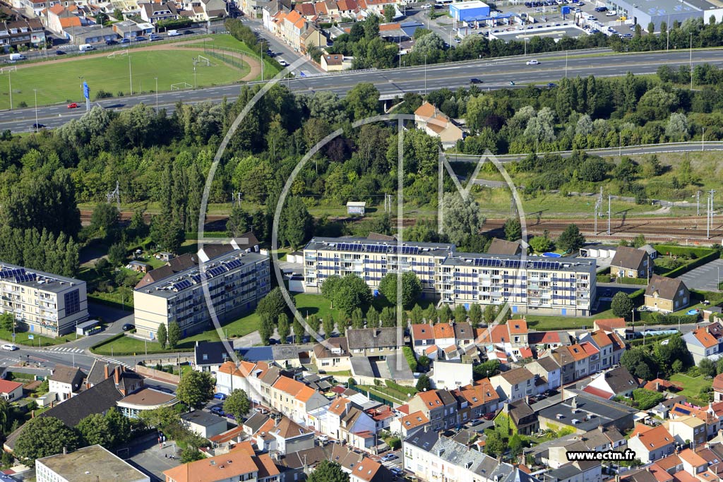 Photo arienne de Calais (Le Pont du Leu)