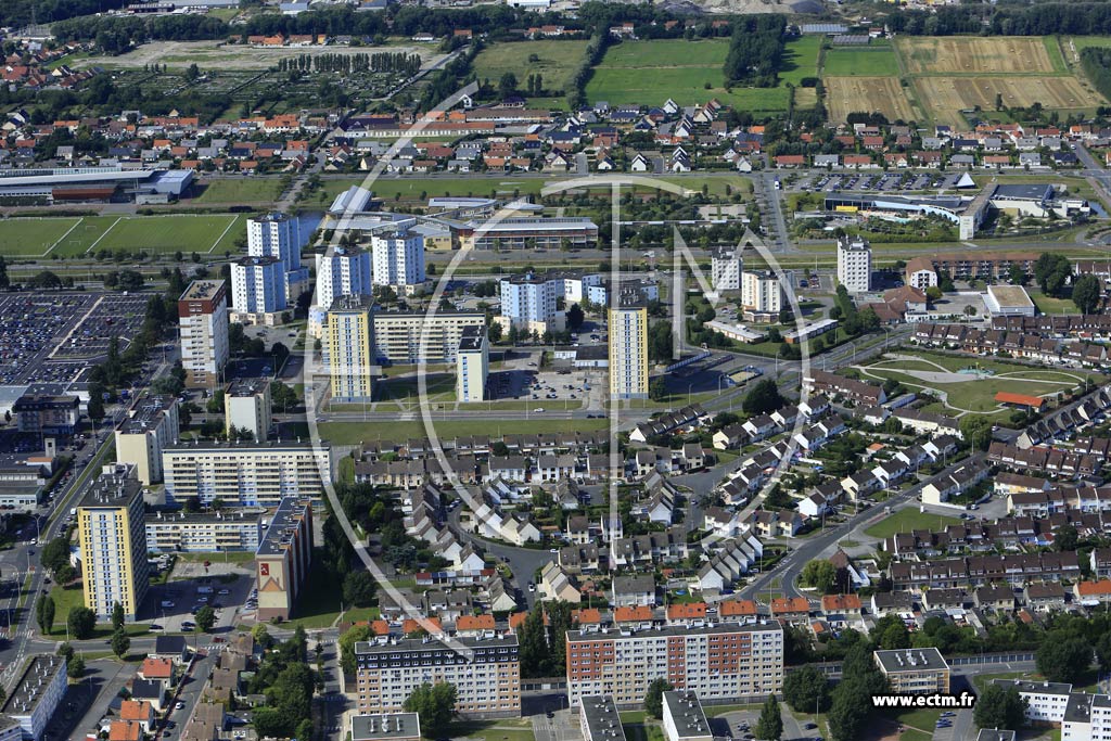 Photo arienne de Calais (Les Quatre Ponts)