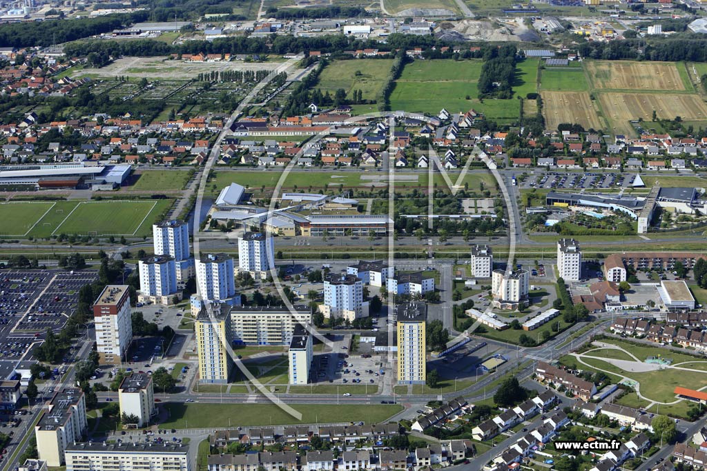 Photo arienne de Calais (Les Quatre Ponts)