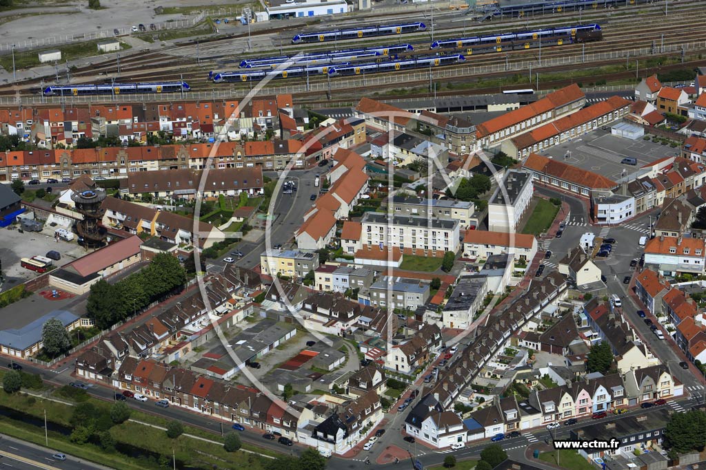 Photo arienne de Calais (Quartier Cailloux)