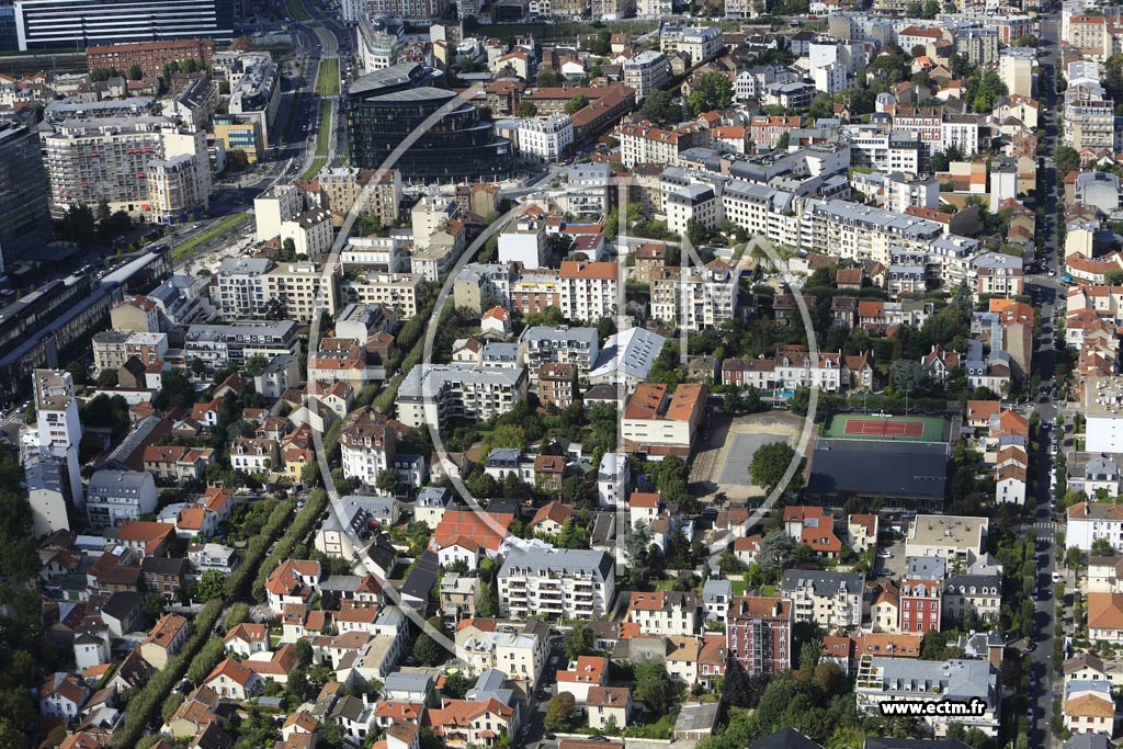 Photo arienne de La Garenne-Colombes (le Centre Nord)