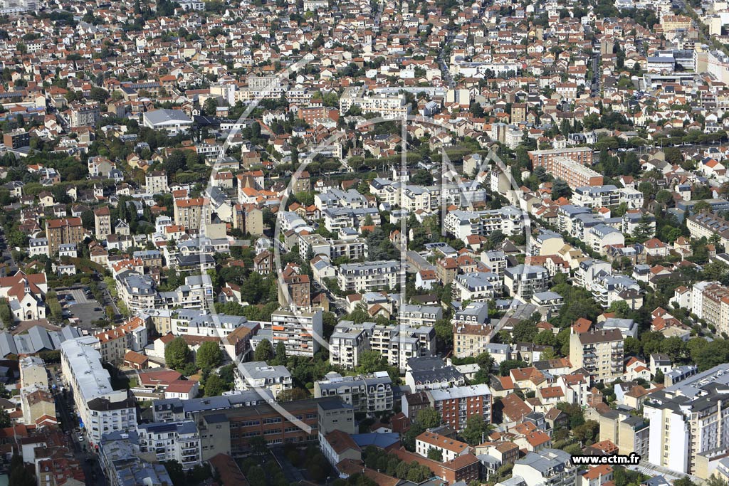 Photo arienne de La Garenne-Colombes (le Centre Nord)