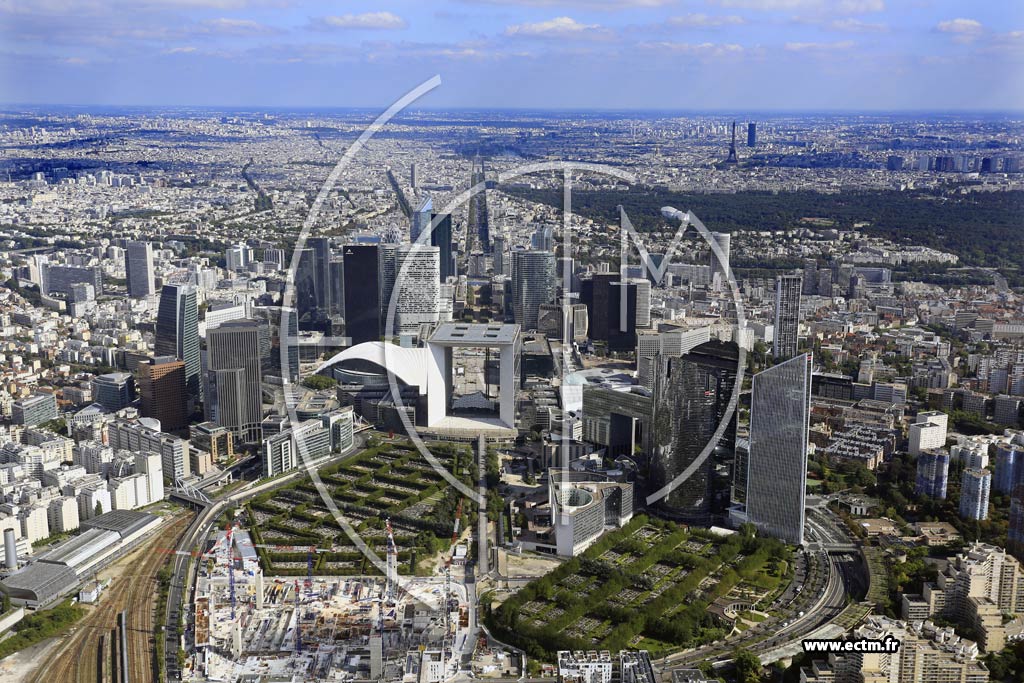 Photo arienne de Nanterre (la Dfense)