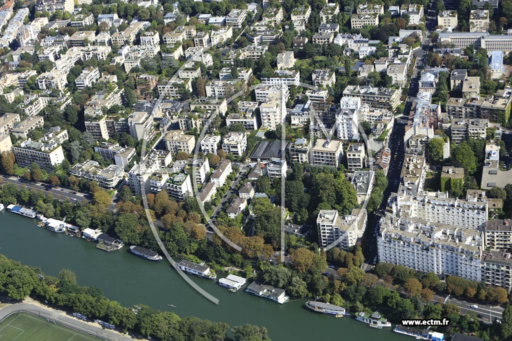 Photo arienne de Neuilly-sur-Seine (Quartier Bagatelle)