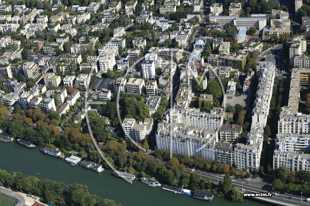 Photo arienne de Neuilly-sur-Seine (Quartier Bagatelle)