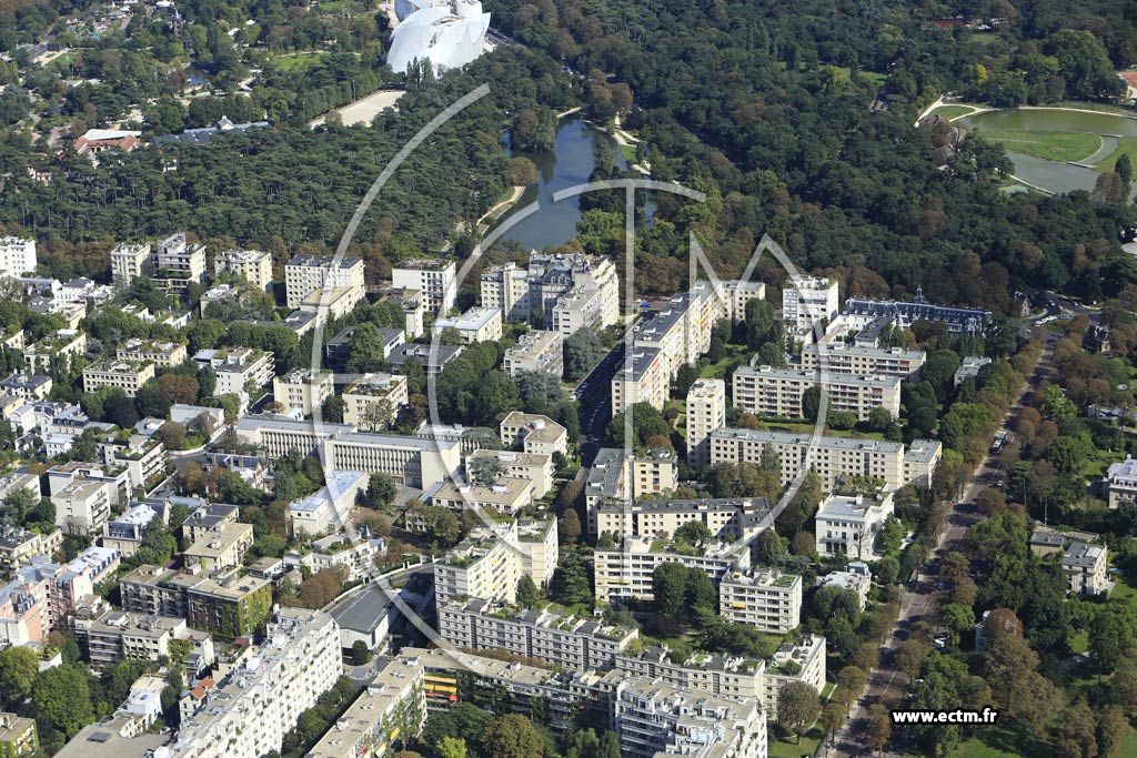Photo arienne de Neuilly-sur-Seine (Quartier Bagatelle)