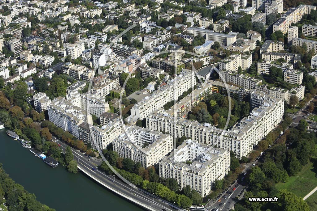 Photo arienne de Neuilly-sur-Seine (Quartier Bagatelle)