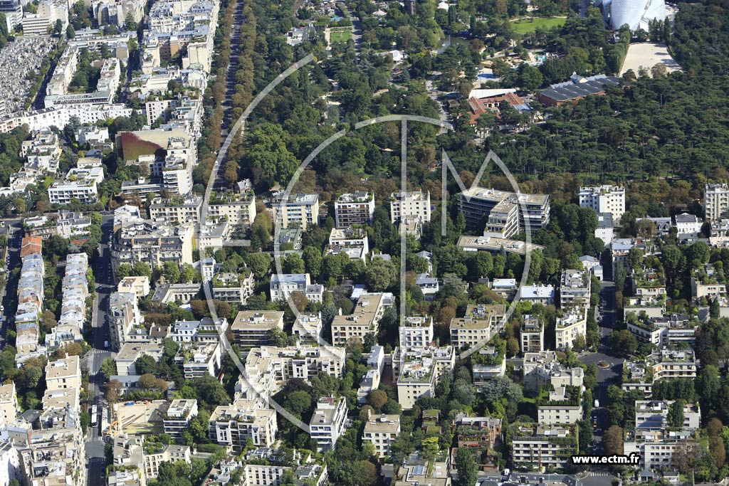 Photo arienne de Neuilly-sur-Seine (Quartier Longchamp)