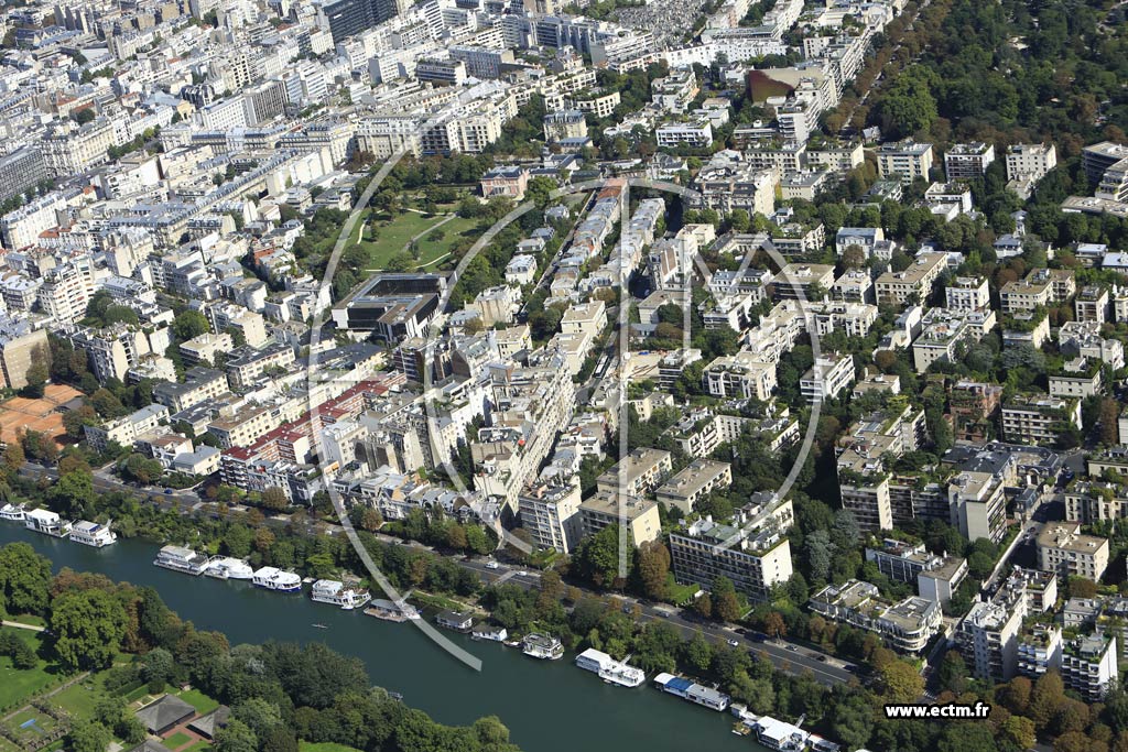 Photo arienne de Neuilly-sur-Seine (Quartier Longchamp)