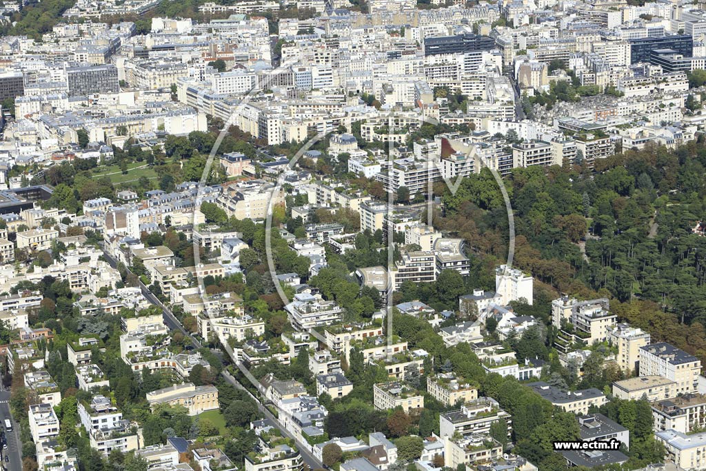 Photo arienne de Neuilly-sur-Seine (Quartier Longchamp)