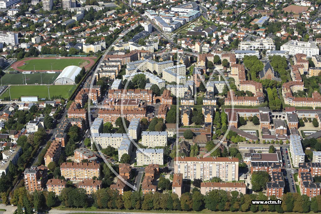 Photo arienne de Suresnes (Cit-Jardin de Suresne)