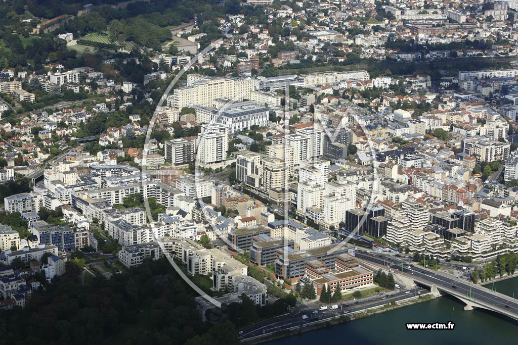Photo arienne de Suresnes (Quartier du Pont de Suresnes - Quai Gallieni)
