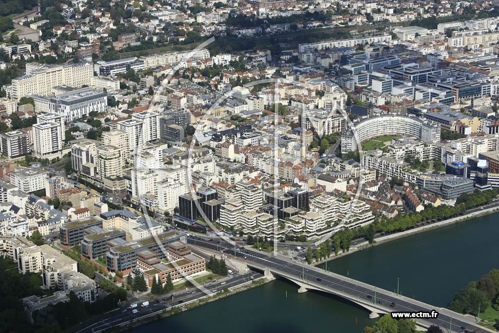 Photo arienne de Suresnes (Quartier du Pont de Suresnes - Quai Gallieni)