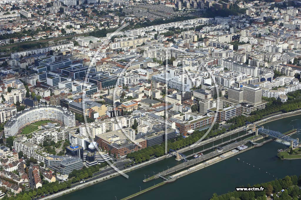 Photo arienne de Suresnes (Quartier du Quai Gallieni)