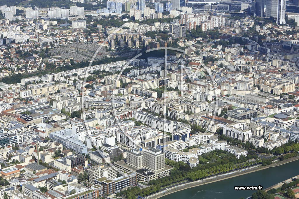 Photo arienne de Suresnes (Quartier du Quai Gallieni)