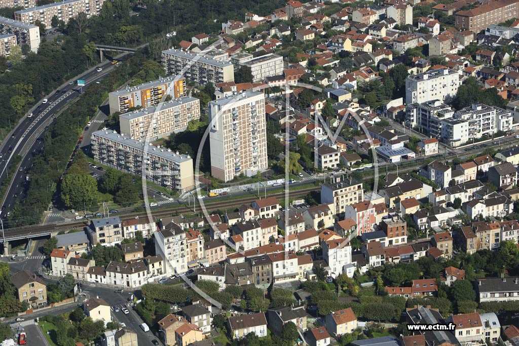 Photo arienne de Arcueil (Quartier Joliot-Curie)