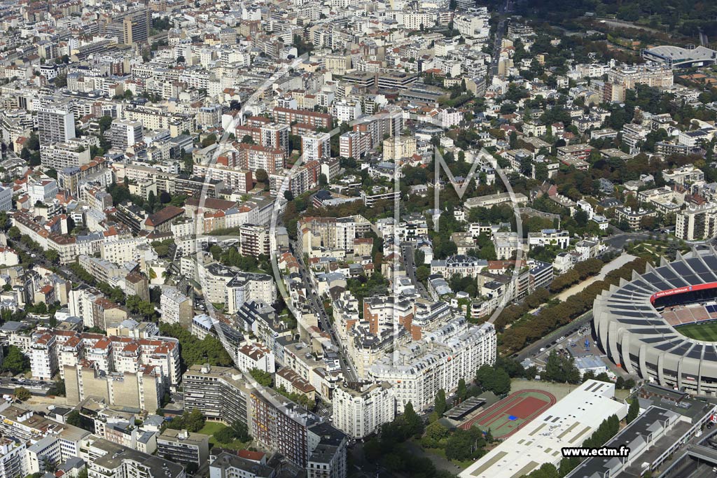 Photo arienne de Boulogne-Billancourt (Prince-Marmottan)