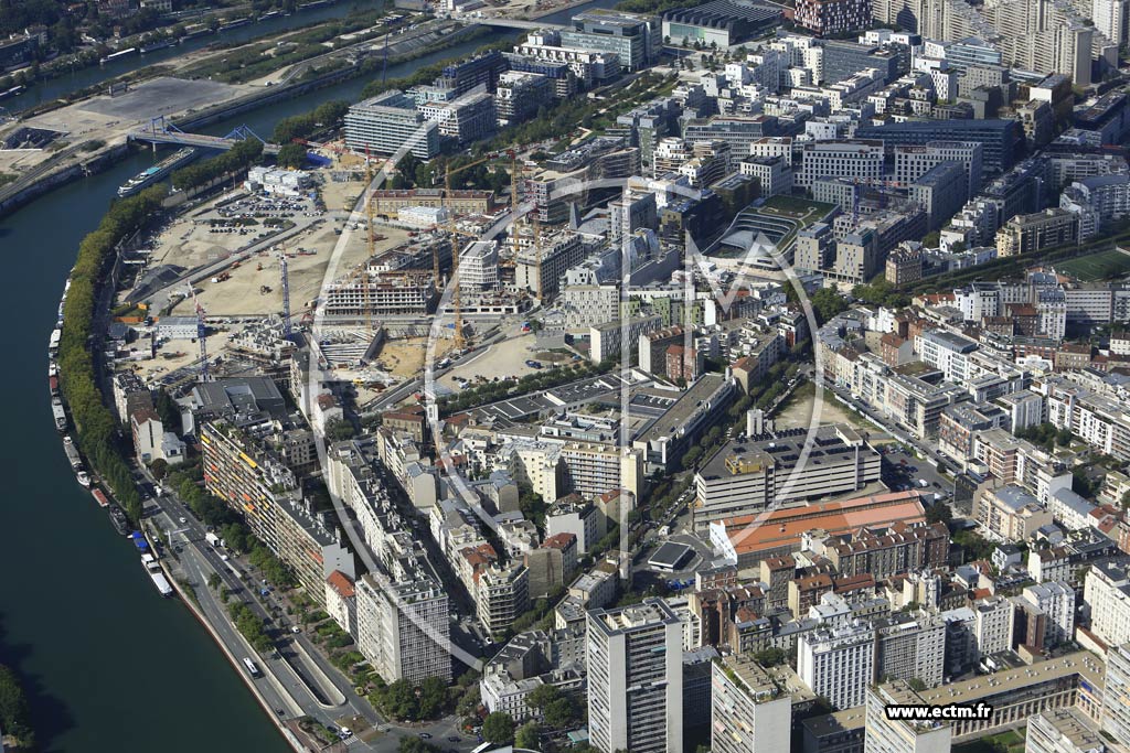 Photo arienne de Boulogne-Billancourt (Rives de Seine)