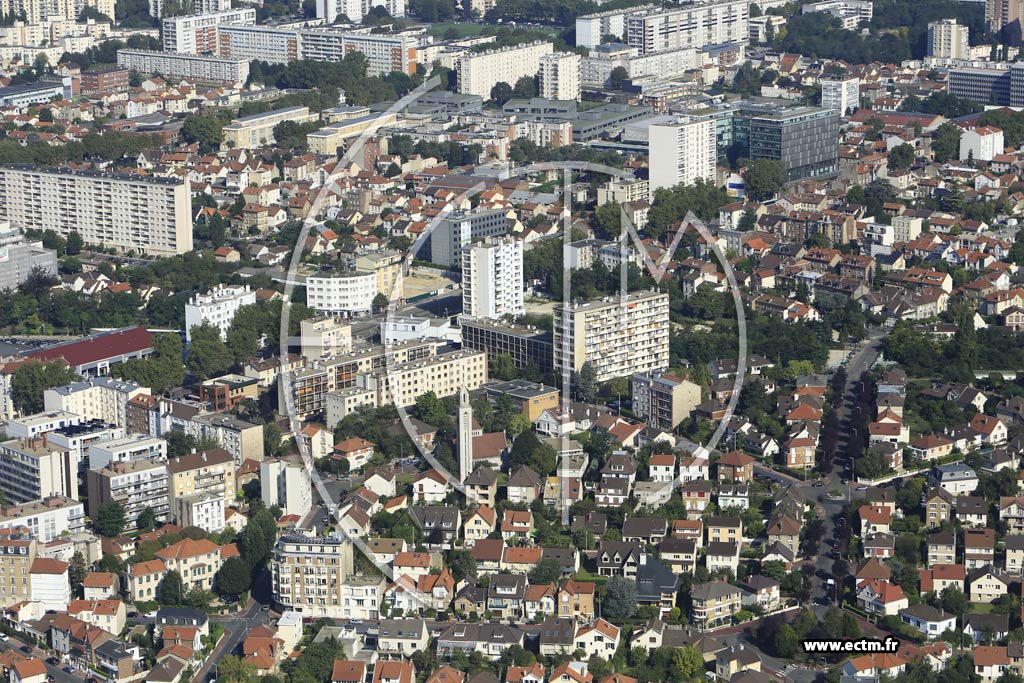 Photo arienne de Cachan (Cit-Jardin)
