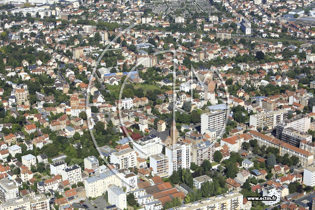 Photo arienne de Clamart (Quartier Gare)