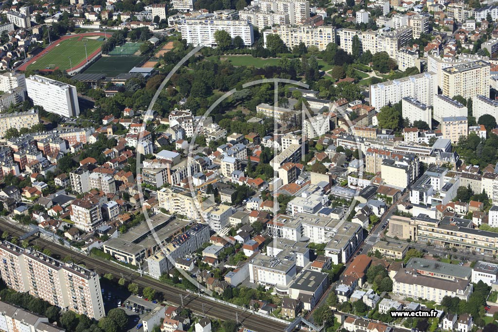 Photo arienne de Vanves (Centre Saint-Rmy)