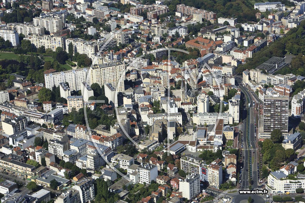 Photo arienne de Vanves (Centre Saint-Rmy)