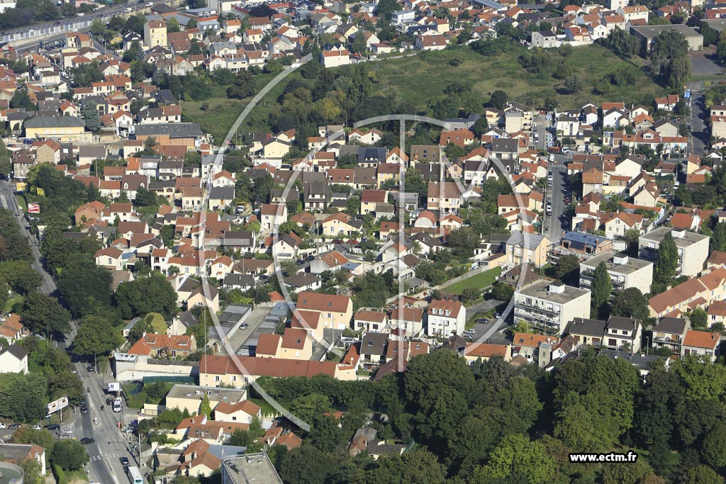 Photo arienne de Villejuif (les Monts Cuchets)